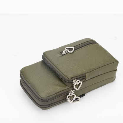 Small Crossbody Bag for Women - Mini Phone Purses with Crossbody Strap and Wallet - Nylon Arm Bag - color: Z-green
