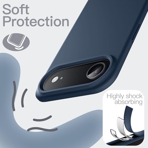 JETech Silicone Case for iPhone Air, Navy Blue | Silky Soft Touch, Shockproof Protection, Scratch Resistant, Microfiber Lining - color: Navy Blue, size: iPhone Air