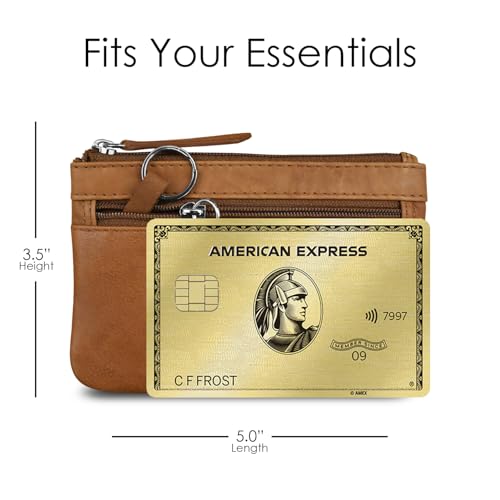 ili New York Leather Mini Compact Coin Purse - Antique Saddle - color: Antique Saddle