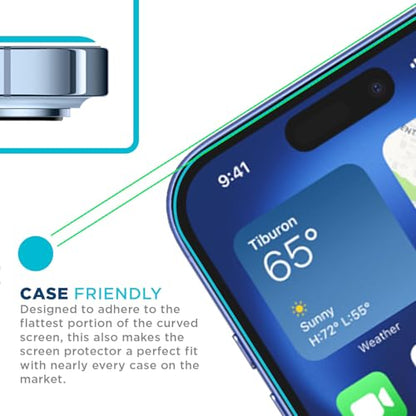 Tech Armor Screen Protector for iPhone 16 Plus, Ballistic Glass, 3-Pack - size: iPhone 16 Plus-6.7 Inch