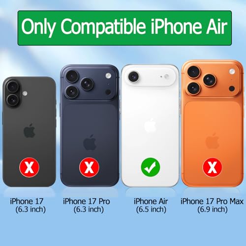 Battery Case for iPhone Air,Upgraded 12000mAh Rechargeable Portable Charging Case with Wireless Charging Compatible for iPhone 17 Air (6.5 inch) with Carplay Extended Battery Pack Charger Case (Black) - size: iPhone Air-12000mAh Black