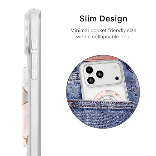 VELVET CAVIAR Compatible with MagSafe Phone Grip - color: Geometric Marble