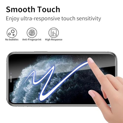 3 Pack Tempered Glass Screen Protector for iPhone 11 Pro Max/iPhone Xs Max, 9H Hardness, Scratch Resistant, HD Clear, Case Friendly, Bubble-Free, Easy Install - size: iPhone 11 Pro Max/iPhone Xs Max