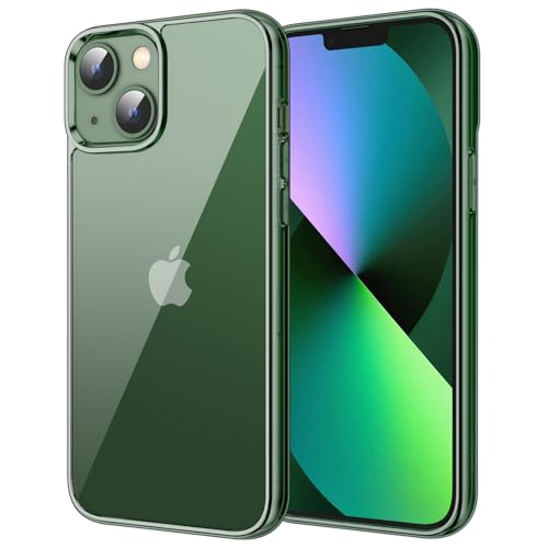 JETech Case for iPhone 13 mini, Anti-Yellowing, Alpine Green | Shockproof Protection, Scratch Resistant Hard PC Back, Durable Transparent TPU Bumper - color: Alpine Green