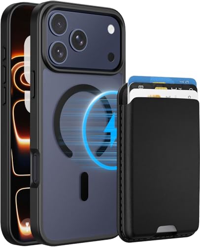 Magnetic for iPhone 17 Pro Max Wallet Case with Card Holder Black | Compatible with MagSafe, Shockproof Phone Cover with Detachable RFID Blocking Credit Card Slot, Black - color: Black, size: iPhone 17 Pro Max