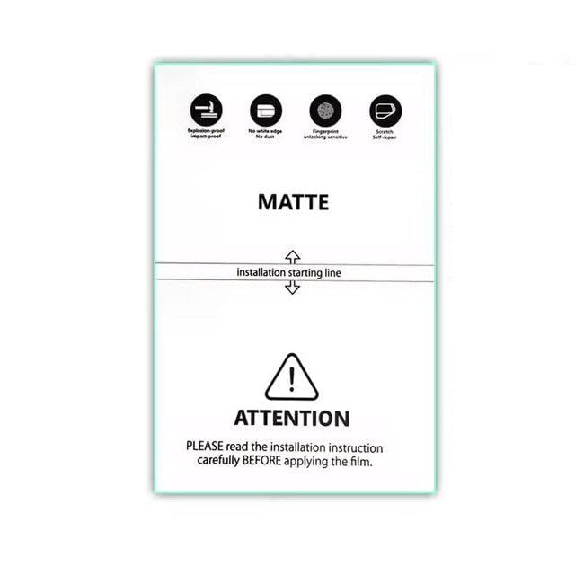 Pack of 50 Small Hydrogel Protectors 180mm x 120mm (Clear Matte)