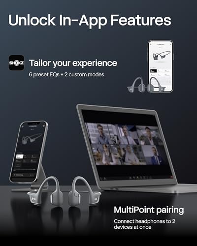 SHOKZ OpenRun Pro 2 Mini Bone Conduction Bluetooth Sport Headphones, Silver - color: Silver, size: Mini