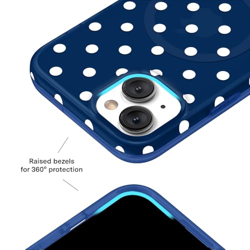 VELVET CAVIAR for iPhone 15 Case - Compatible with MagSafe - 10ft Drop Tested - Midnight Polka Dot - color: Midnight Polka Dot, size: 15