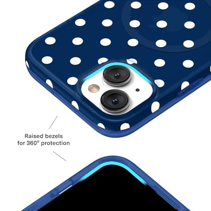 VELVET CAVIAR for iPhone 15 Case - Compatible with MagSafe - 10ft Drop Tested - Midnight Polka Dot - color: Midnight Polka Dot, size: 15