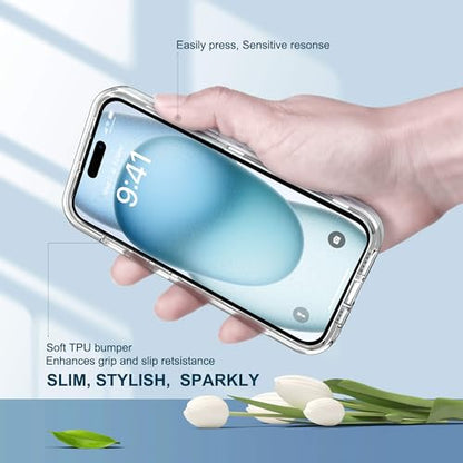 ULAK Compatible with iPhone 15 Plus Case (Clear) | Heavy Duty Dual Layer Shockproof Women Men Transparent Protective Phone Cover for iPhone 15 Plus 6.7 inch 2023 - color: HD Clear