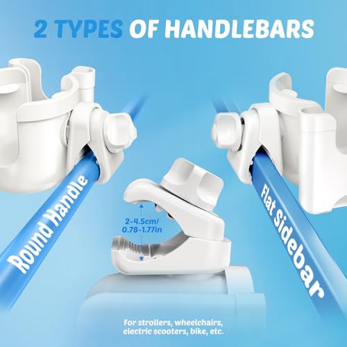 Guiseapue 2-in-1 Stroller Cup Holder Phone Holder, White, Baby Essentials - color: White