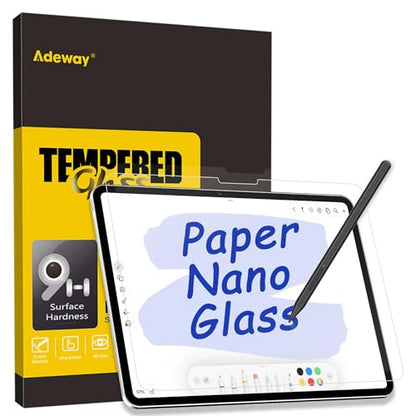 Adeway Paper Glass Screen Protector for Surface Pro 12 inch (2025) – Glass & Paper 2 in 1, 9H Strong Protection, Paper Feel, Anti-Glare, Compatible with Surface Pen, 2 Pack