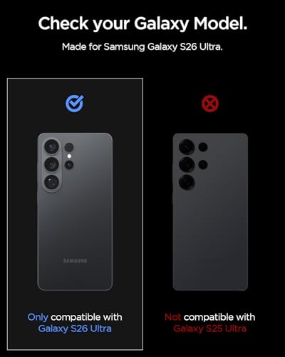 Spigen Camera Lens Protector for Galaxy S26 Ultra - Black [2 Pack]