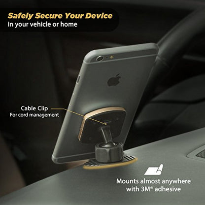 Scosche MPD2PK-UB MagicMount Pro Magnetic Car Phone Holder - Strong Magnet Mount for iPhone and Android - Secure Magnetic Mount for Car - Universal 360° Adjustable Mobile Cell Holder - 2-Pack - size: 2 Pack, style: Dash
