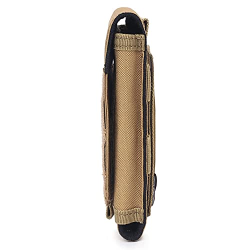 Universal Tactical Molle Phone Pouch Cellphone Holder | Mobile Holster Belt Smartphone Pouch for iPhone 17 Pro Max/Air/17 Pro/ iphone17/16 /15 /14 /13/12 Pro Max/iphone 16/15/14Plus - color: TAN