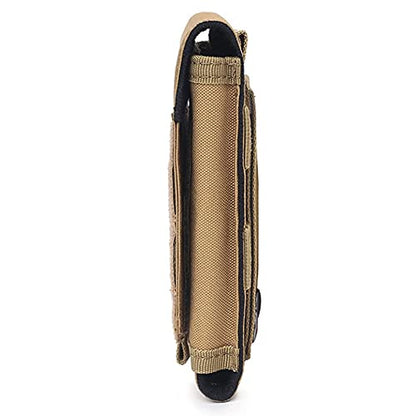 Universal Tactical Molle Phone Pouch Cellphone Holder | Mobile Holster Belt Smartphone Pouch for iPhone 17 Pro Max/Air/17 Pro/ iphone17/16 /15 /14 /13/12 Pro Max/iphone 16/15/14Plus - color: TAN