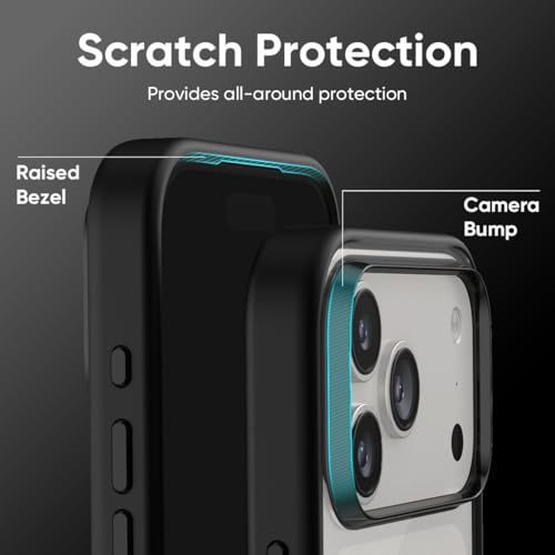 FLOLAB Surtect Tri-Fusion Magnetic for iPhone 17 Pro Case Protective Slim Design Magsafe Compatible Military Grade - Black Clear Black - color: Black Clear Black, size: iPhone 17 Pro