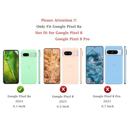 Battery Case for Google Pixel 8a, Upgraded 10000mAh Rechargeable Portable Charging Case with Wireless Charging Compatible for Google Pixel 8a (6.1 inch) Extended Battery Pack Charger Cover (Black) - size: Google Pixel 8a