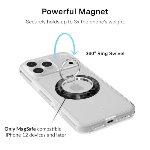 VELVET CAVIAR Compatible with MagSafe Phone Grip - color: Black Leopard