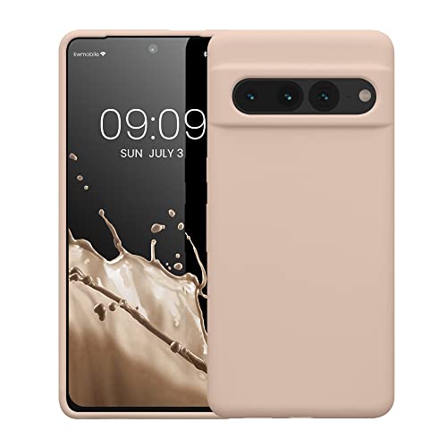 kwmobile Case Compatible with Google Pixel 7 Pro Case - TPU Silicone Phone Cover with Soft Finish - Coconut Swirl - color: Coconut Swirl, size: Pixel 7 Pro