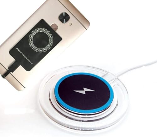 Universal Micro-USB Type A Qi Wireless Charging Receiver Patch Module Chip for Android - Fast Speed & Slim Wireless Charger Receiver - Wireless Charging Adapter Compatible with All Android Smartphones