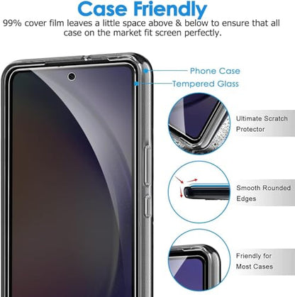 [2 Pack for Samsung Galaxy A16 / A17 Tempered Glass Privacy Screen Protector 5G, Anti Spy Black Protect Film Shield for Galaxy A16 / A17, Bubble Free Anti Scratch Case Friendly Easy Install - size: A16/A17
