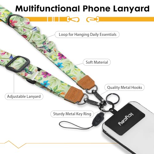 Icycay Phone Lanyard Crossbody Strap Neck Adjustable Teacher Women Birds - color: Bird