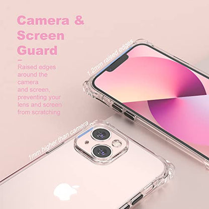 for iPhone 13 Crystal Clear Case with Detachable Adjustable Crossbody Strap, Slim Fit Shockproof Protective Phone Case with Anti-Lost Shoulder Neck Lanyard for Girls and Women - size: iPhone 13