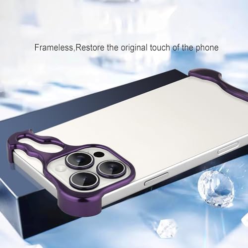 Frameless Phone Case Crafted for iPhone 16 Pro Purple - color: Aluminum Purple, size: iPhone 16 Pro