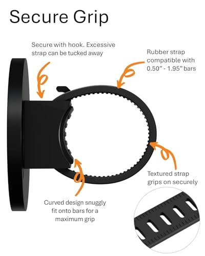 liuliuby Magnetic Phone Holder for Stroller, Shopping Cart & Golf Push Cart | Handlebar Phone Mount for MagSafe | Strap with Strong Magnet for Mag Safe | Stroller Accessories Compatible with Uppababy