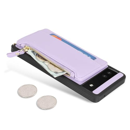 Cavor Compatible with Google Pixel 6a Case Wallet, Purple - color: Purple, size: Google Pixel 6a