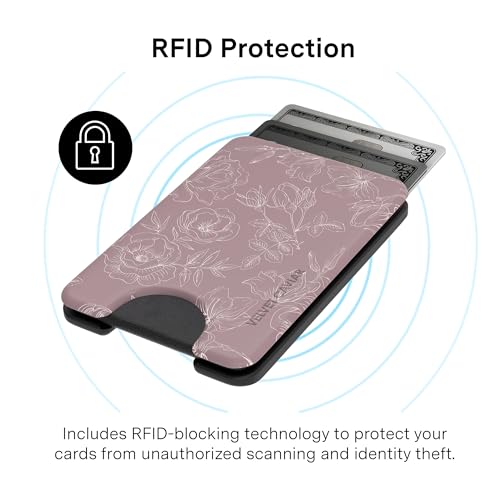 VELVET CAVIAR compatible with MagSafe Wallet - Magnetic Card Holder - color: Dusty Rose Floral