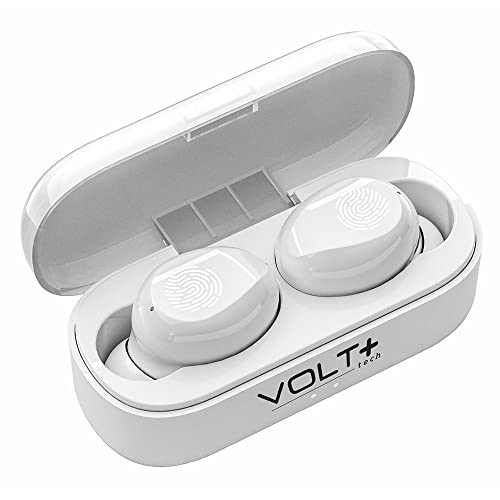 Wireless V5.3 Bluetooth Earbuds Compatible with Motorola Moto G Play/Stylus/Edge/Edge+/5G/2025/2024/2023 Thin Travel Case, 8D Bass Mic IPX7 Waterproof/Sweatproof - color: White Mini