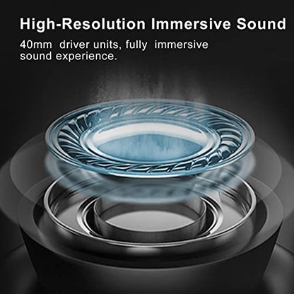 Bloody M320 Bluetooth Wireless Gaming Headset, Active Noise Canceling, Dual-Connectivity, Built-in 5 Mics, 3D Surround Sound, Lightweight Over-Ear Headphone
