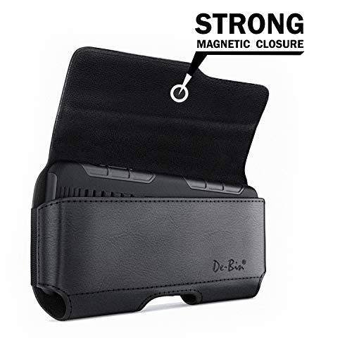 Holster for iPhone 17 17 Pro 16 16e 16 Pro 15, 15 Pro 14 13 12 11 X Xs 10 XR, Galaxy S25 S24, S23, S22 - Cell Phone Belt Holder Clip Case Pouch Cover (Fits Cellphone with Case on) Black - color: Black, size: Small Phone Models