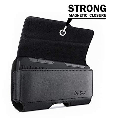 Holster for iPhone 17 17 Pro 16 16e 16 Pro 15, 15 Pro 14 13 12 11 X Xs 10 XR, Galaxy S25 S24, S23, S22 - Cell Phone Belt Holder Clip Case Pouch Cover (Fits Cellphone with Case on) Black - color: Black, size: Small Phone Models