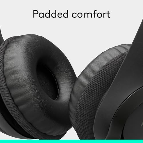 Logitech H390 Wired Headset PC/Laptop Stereo Headphones, USB-A, Black - color: Black, style: USB-A