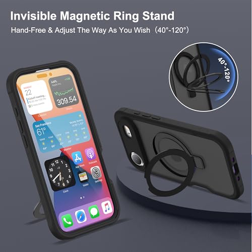 Compatible with iPhone 17 Air Case with Stand 6.3",Black - color: Black, size: Iphone 17 Air
