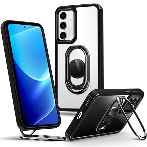 Shields Up Samsung Galaxy S24 Plus Case with Stand, Clear Case with Double Ring Holder - Shockproof Protective Cover for Galaxy S24 Plus - Clear Black - color: Black, size: Galaxy S24 Plus
