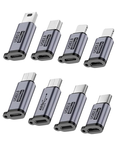 UCEC 8PCS USB Adapter Kit, USB Adapters for Multiple Devices USB C Lighting - style: 8Pack USB Adapter Kit