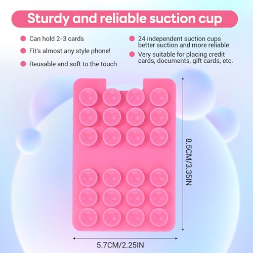 Classic - 2PCS Silicone Suction Phone Case Adhesive Mount - color: pink