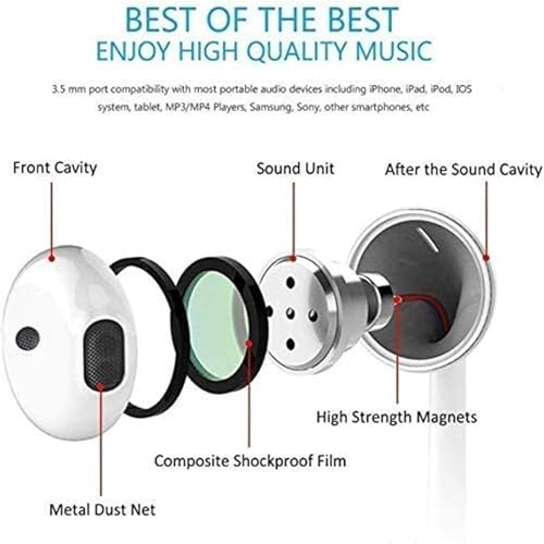GAXIWILO 2 Packs for iPhone Earbuds Wired Headphones Earphones with 3.5mm Wired [MFi Certified] with Mic, Volume Control Support for iPhone,iPad,iPod,Computer,MP3/4,Android Most 3.5mm Audio Devices