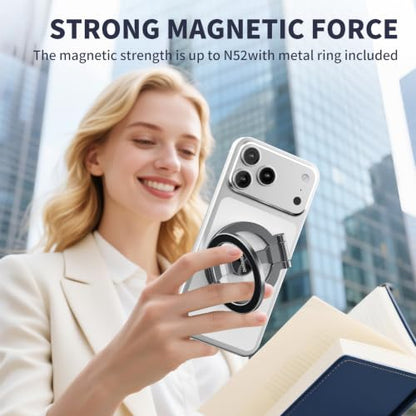 MagSafe Magnetic Phone Ring Grip & Stand for iPhone 17-13 Max/Plus