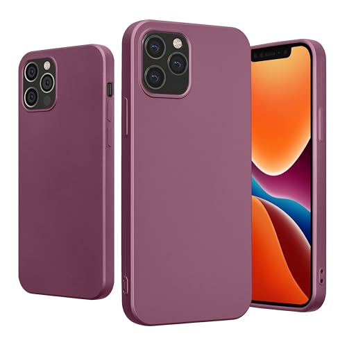 kwmobile Case Compatible with Apple iPhone 12 / iPhone 12 Pro Case - Soft Slim Metallic TPU Silicone Cover - Metallic Lavender - color: Metallic Lavender