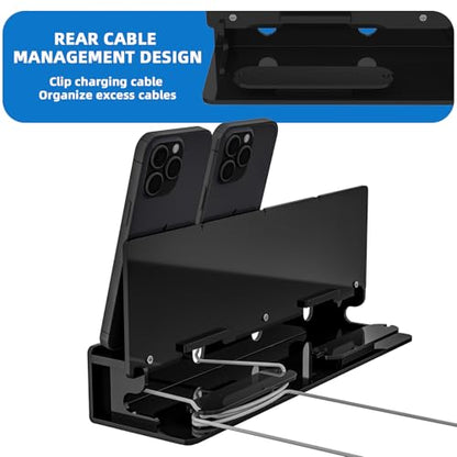 4 Phones Acrylic Multiple Cell Phone Stand - color: Black