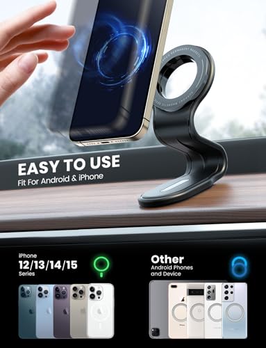 MagSafe Car Mount Detachable, Bendable Magnetic Phone Holder for Car