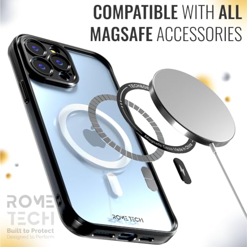 Rome Tech Clear Case Compatible with MagSafe for iPhone 13 Pro 6.1" (2021) - Slim and Rugged Fit Thin Shockproof Case Compatible with Magsafe Devices - Clarity - style: iPhone 13 Pro