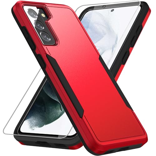 for Samsung Galaxy S21 Plus Case, Military Grade Drop Tested, Heavy-Duty Tough Rugged Shockproof Protective Case, Red - color: Red