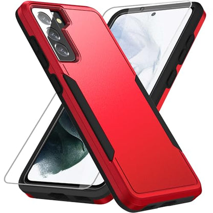 for Samsung Galaxy S21 Plus Case, Military Grade Drop Tested, Heavy-Duty Tough Rugged Shockproof Protective Case, Red - color: Red