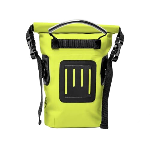 geckobrands Waterproof Phone Tote with 2L Dry Bag and Adjustable Strap – Protect Your Phone and Valuables While on The Go - color: Bright Green